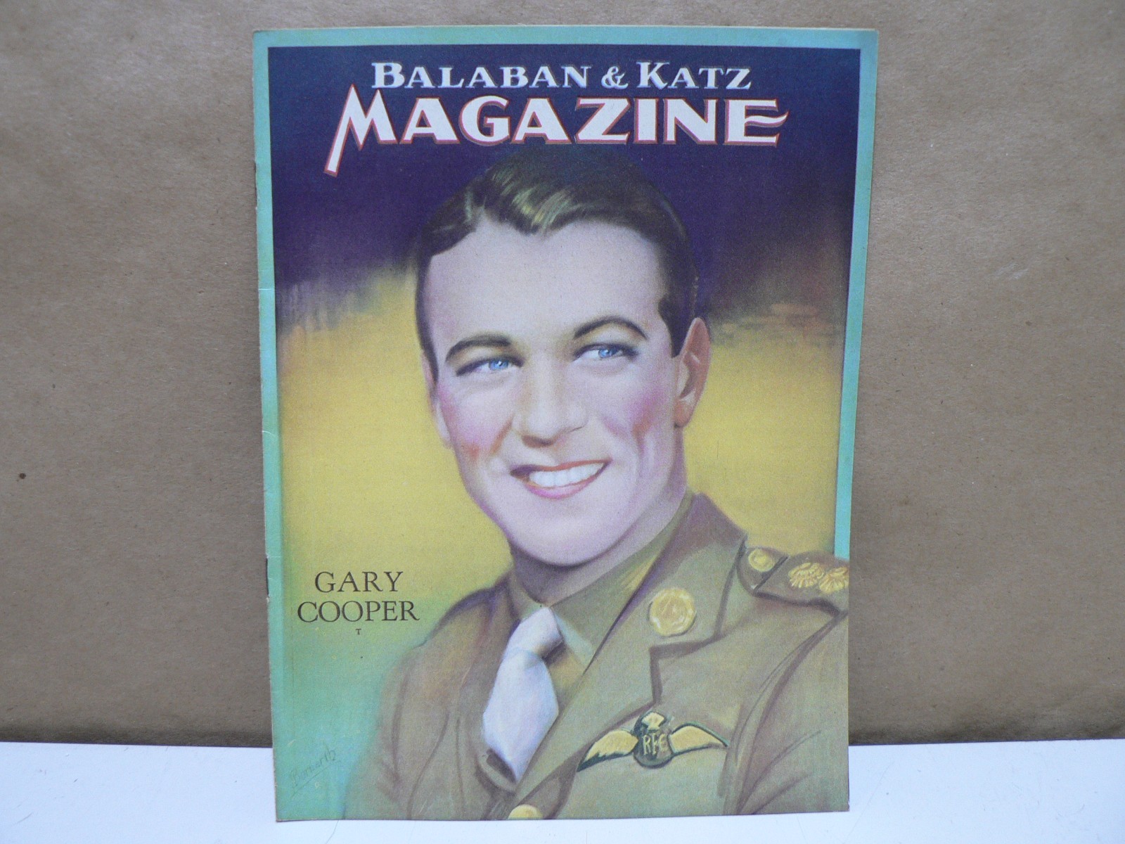 Vintage 1920’s Balaban & Katz Magazine Gary Cooper Front Cover