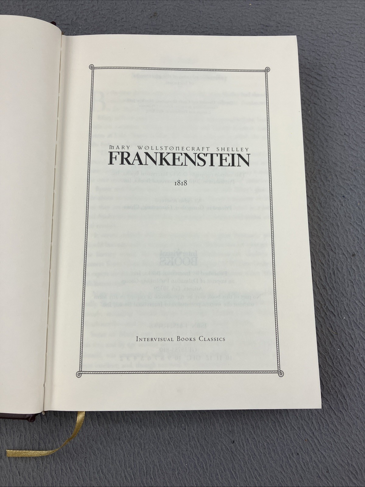 Frankenstein by Mary Wollstonecraft Shelley – Faux Leather Slight Imperfections