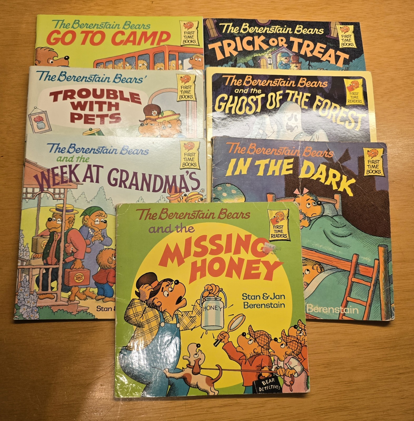 Lot of 7 Berenstain Bears First Time paperback books by Stan & Jan Berenstain