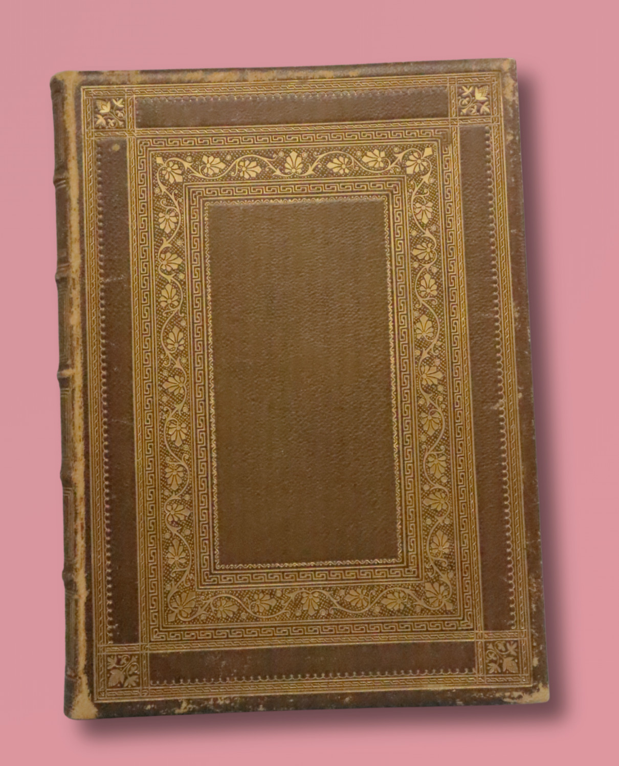 Rare 1859 Poems of Oliver Goldsmith Full Leather Gilt AEG Birket Foster Humphrey