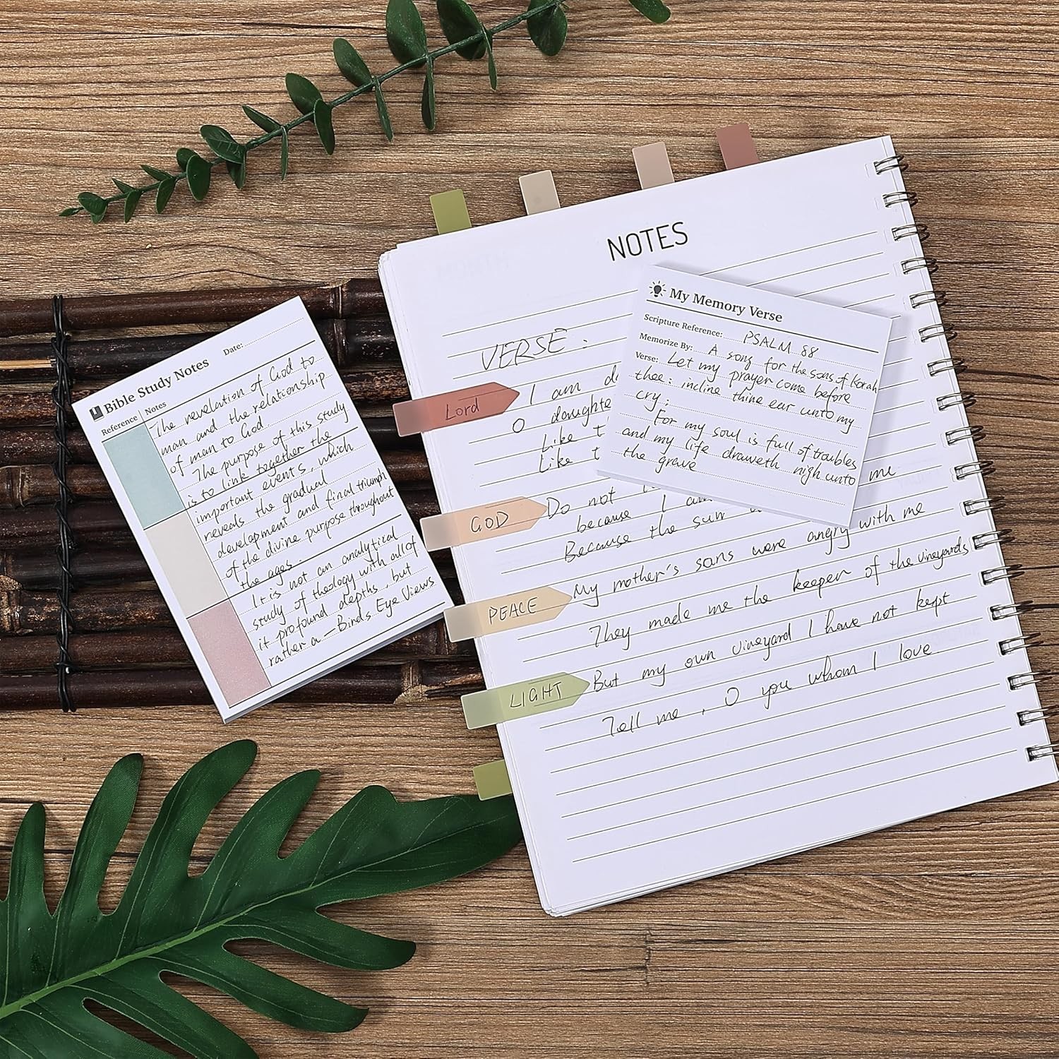 Enhanced Bible Study Experience with 225 Sticky Notes & 125 Tab Set in Vintage