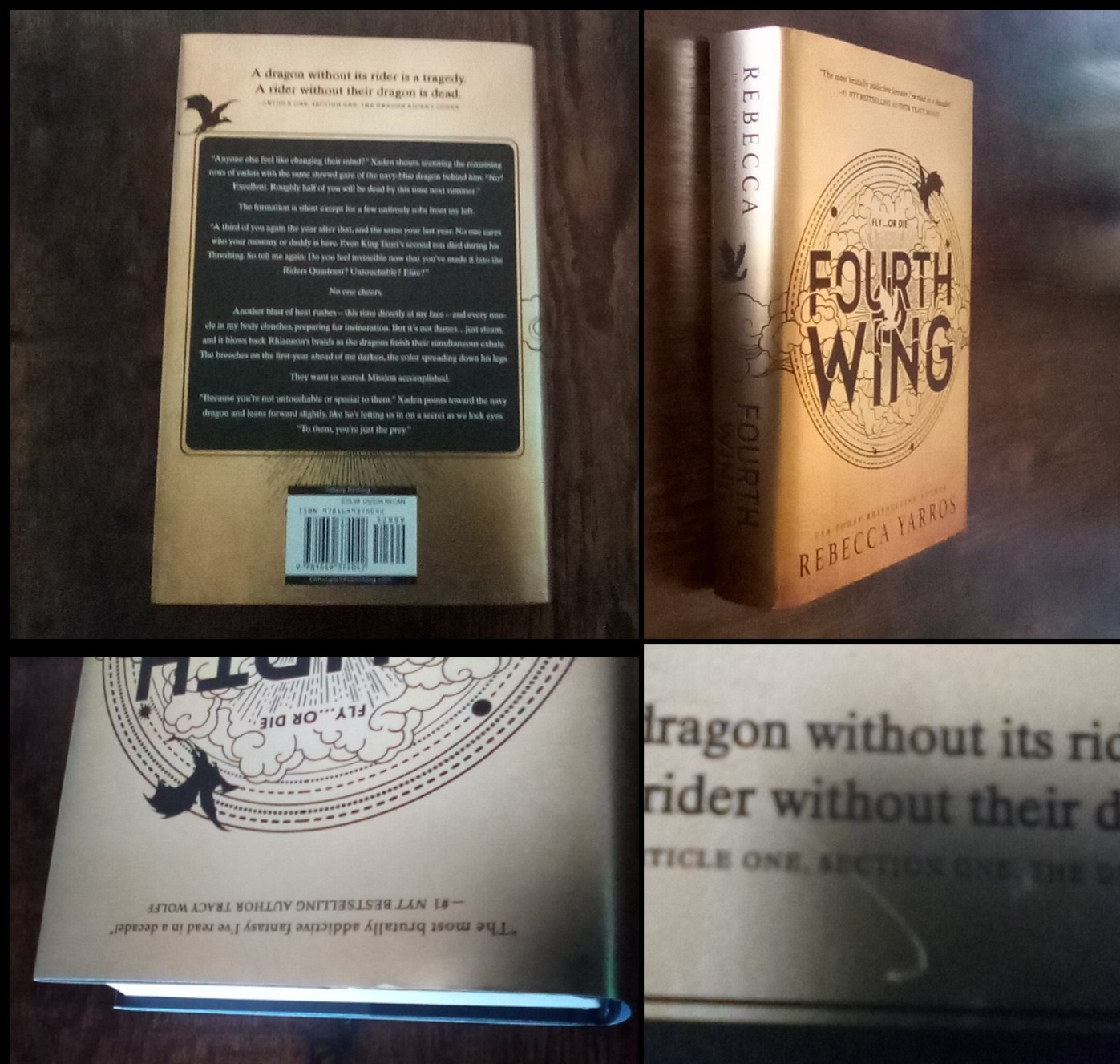 Fourth Wing SIGNED BOOKPLATE First Edition / Second Printing Rebecca Yarros