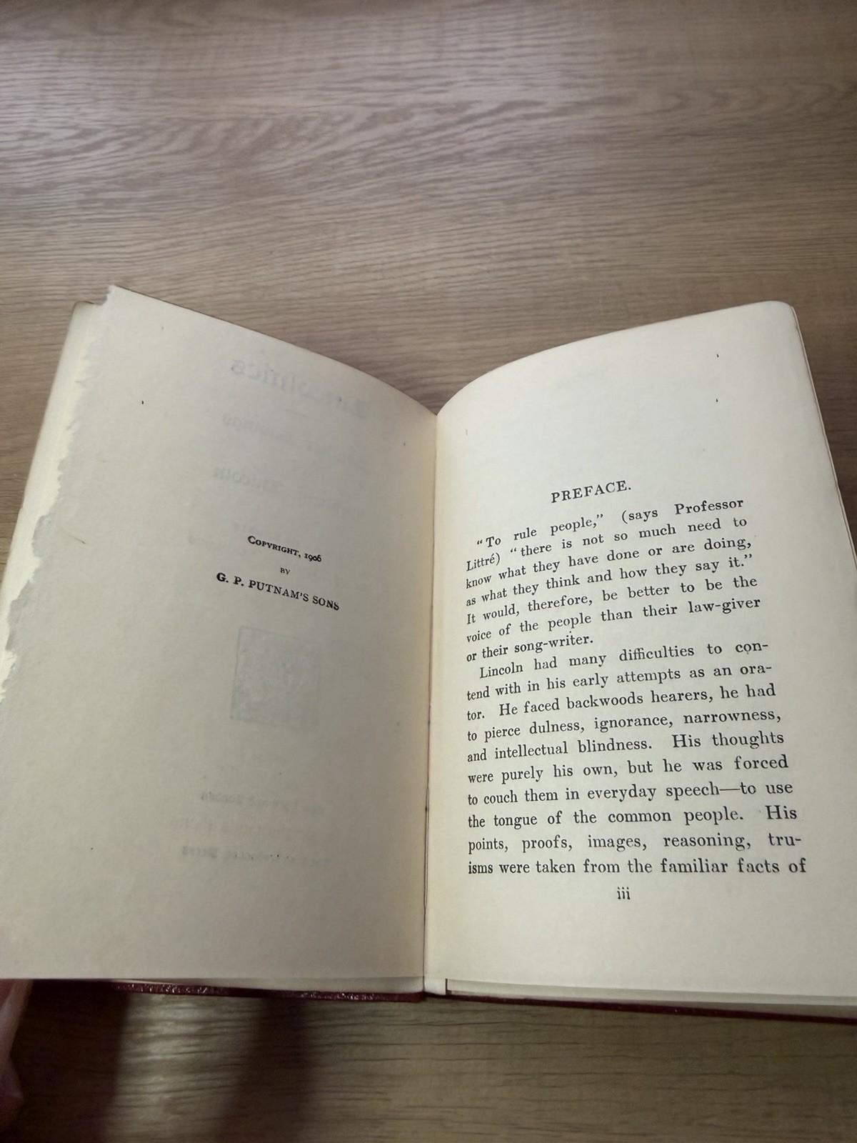 G.P. Putnam’s Sons Lincolnics Henry Llewellyn Williams 1906 Abraham Lincoln