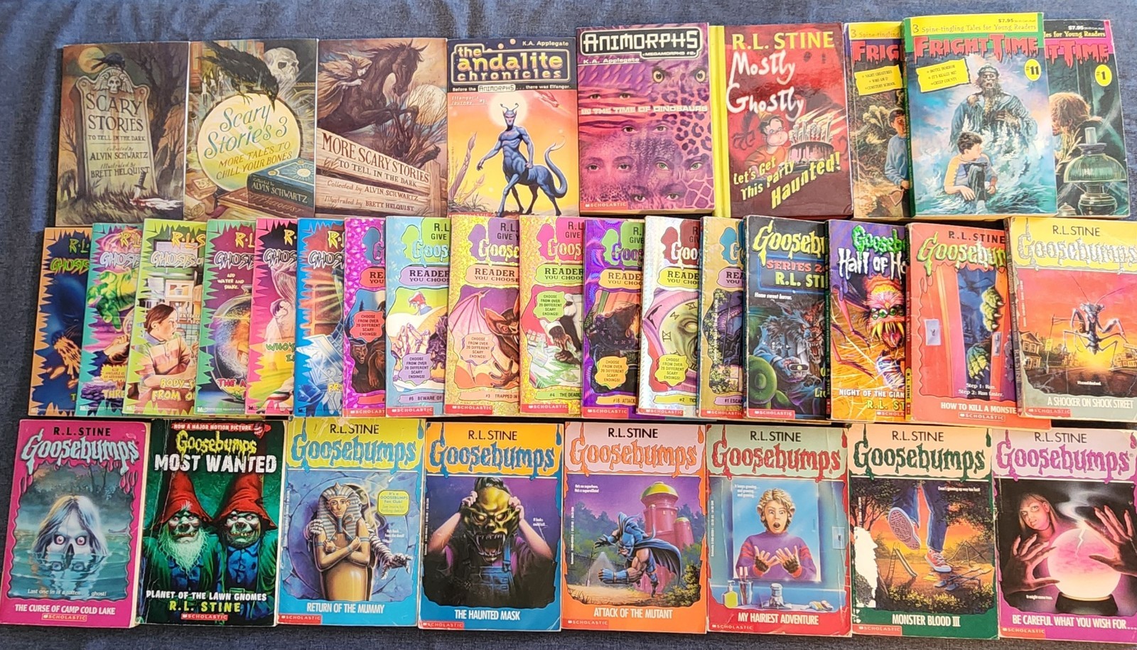 R L STINE Goosebumps Books Ghost Fear Street 2000 Animorphs Reader Beware J9