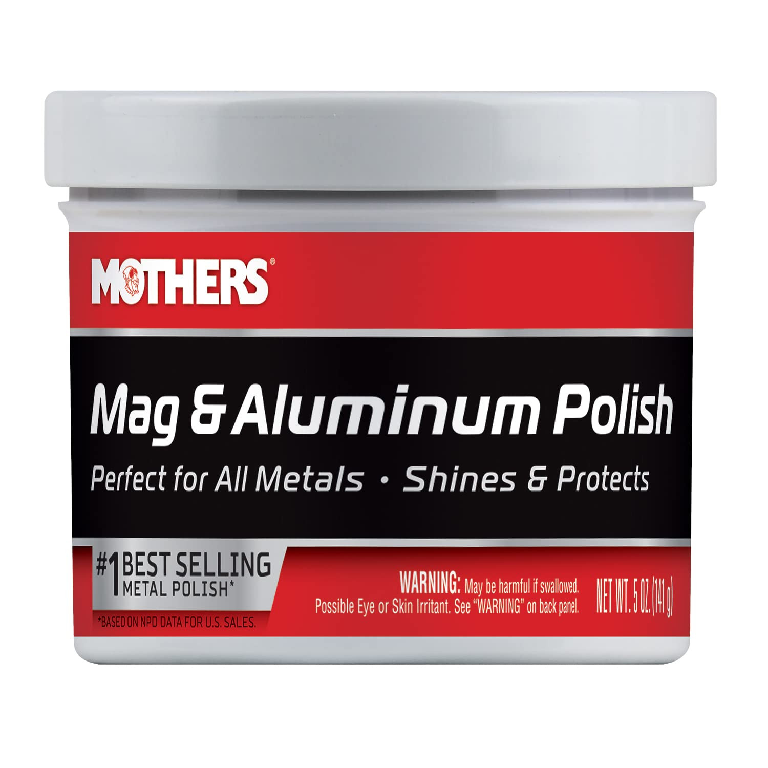 Mothers Mag & Aluminum Polish – 5 Oz. For Aluminum Wheels, Metal Care (05100)