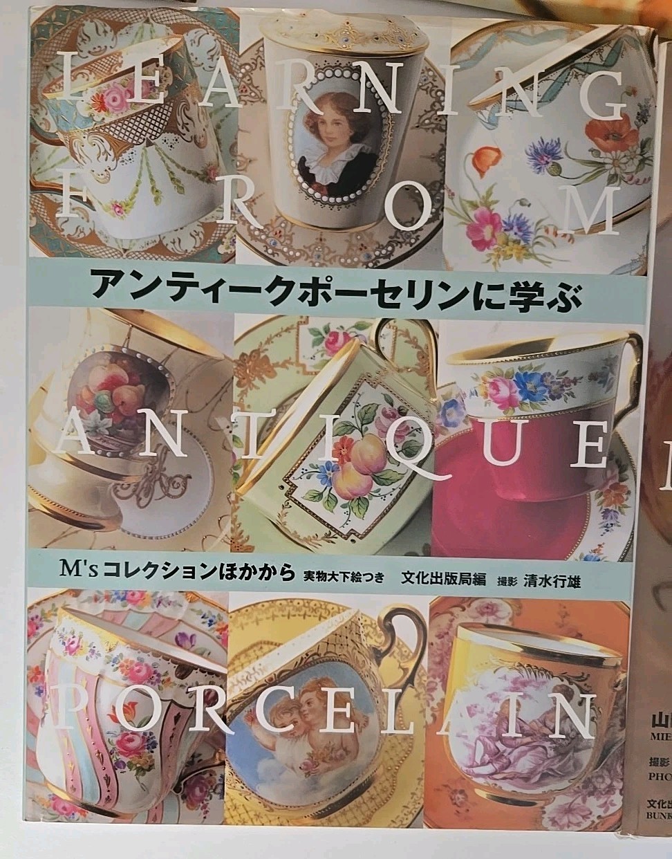 Antique Porcelain Flower Figure Japanese Book Ceramic Pottery Glass 5 Book set