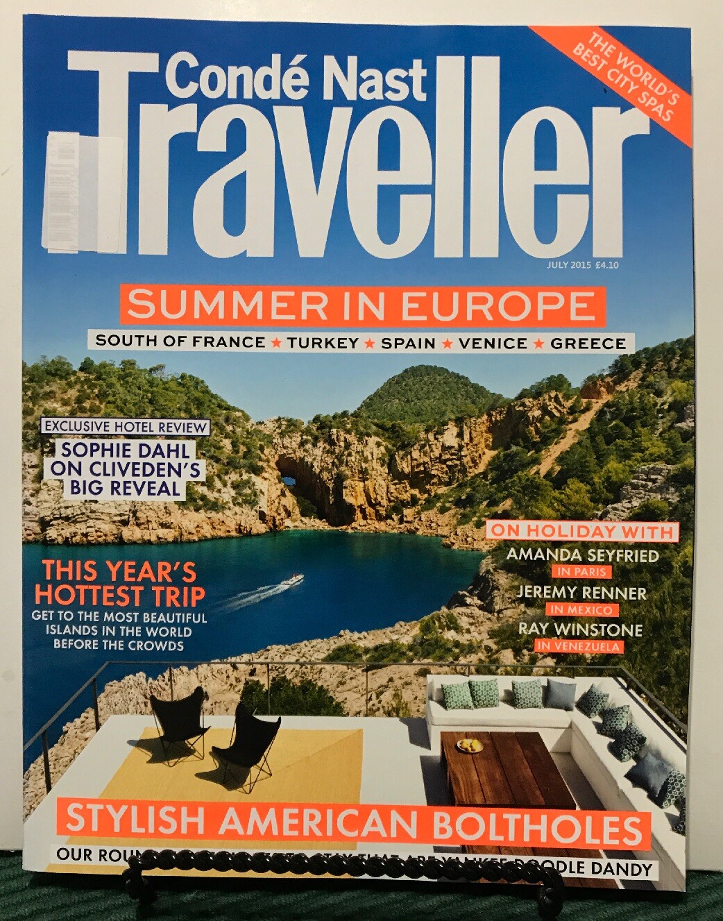 Conde Nast Traveller British Summer In Europe Spas July 2015 FREE SHIPPING JB
