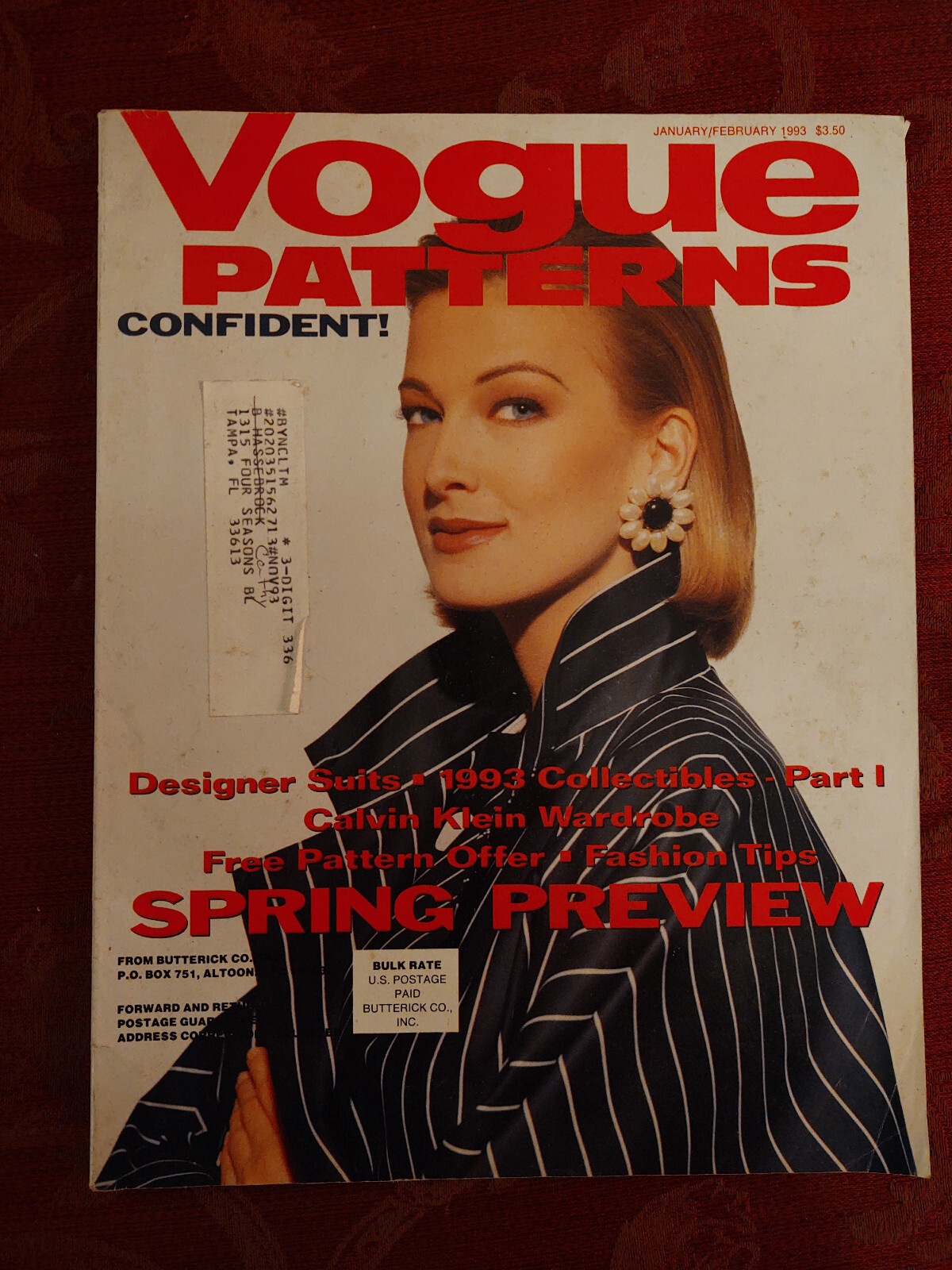 VOGUE PATTERNS magazine January February 1993 Spring Suits Calvin Klein Wardrobe