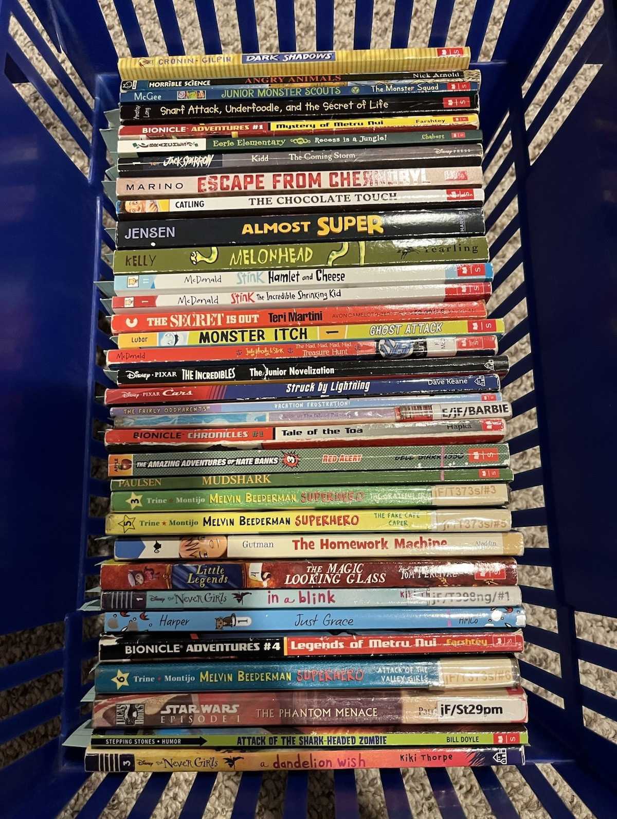 Lot of 34 kids’ chapter books 11 pounds of books!!! No Reserve