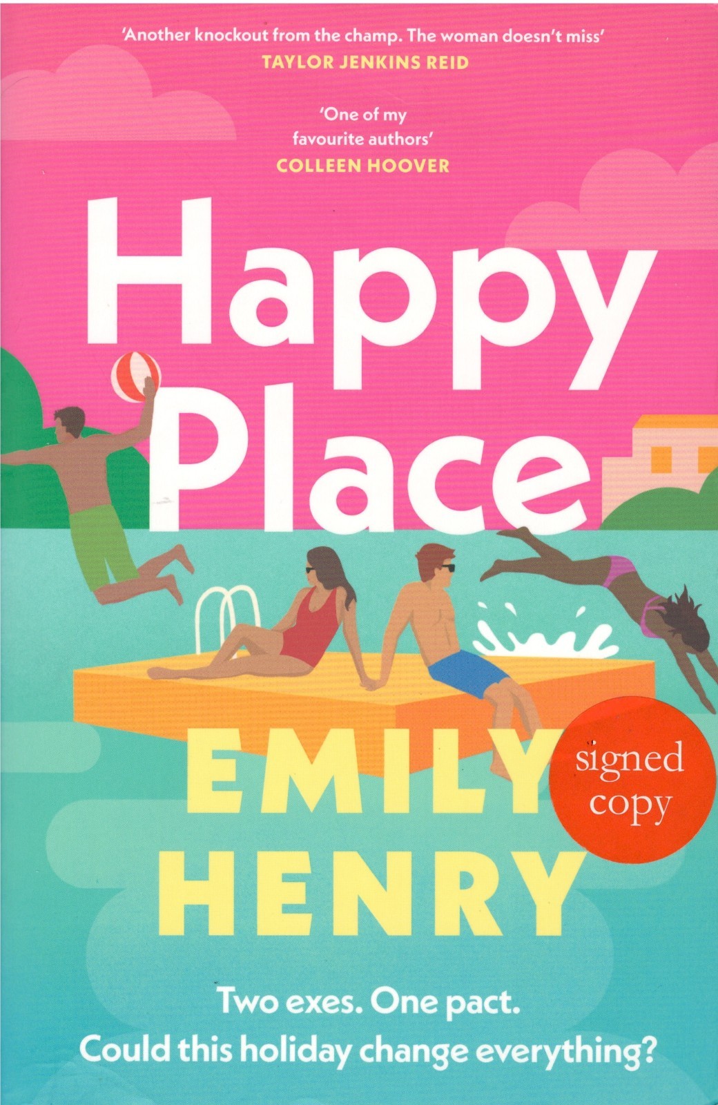 Emily Henry. Signed Happy Place. 2025. Trade paperback, which was rarely signed.
