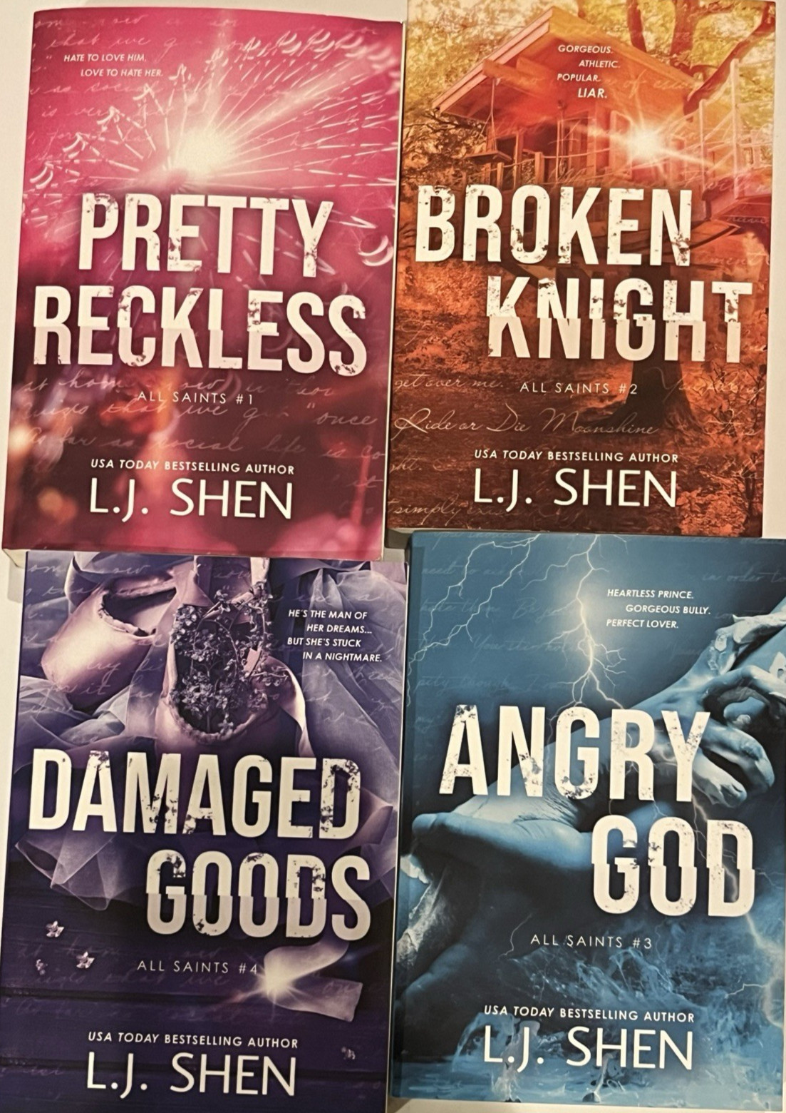 L.J. Shen Lot 4 All Saints High Series Book PB Set SPICY Adult Romance Very Good