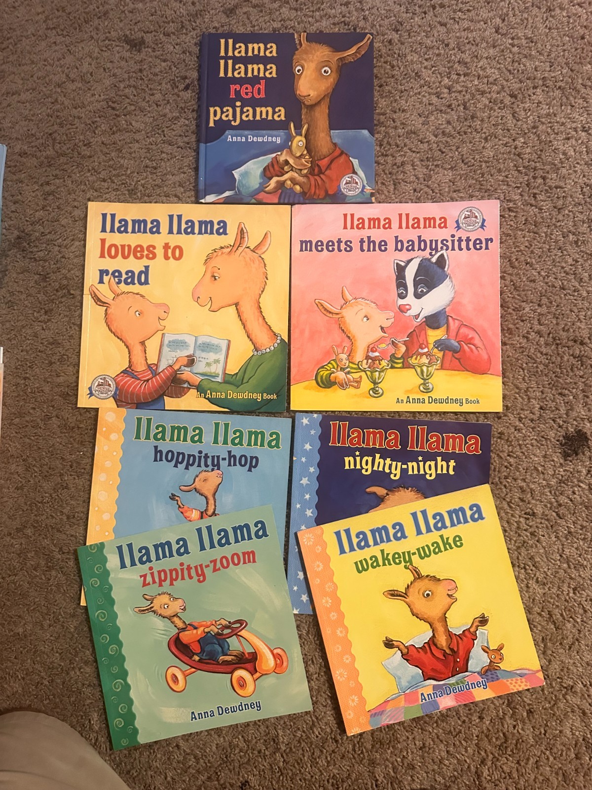 Lot of 7 Llama Llama Paperback/Hardcover Books by Anna Dewdney – Random Mix Set