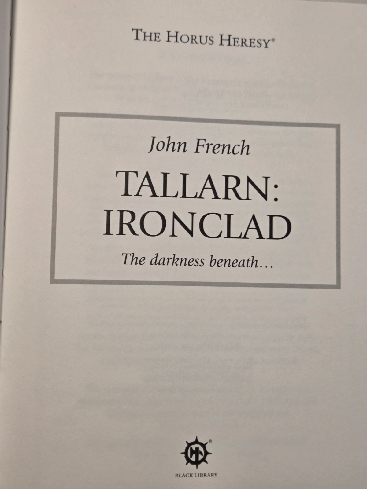 Tallarn: Ironclad Limited Edition Signed John French Warhammer 40k HC