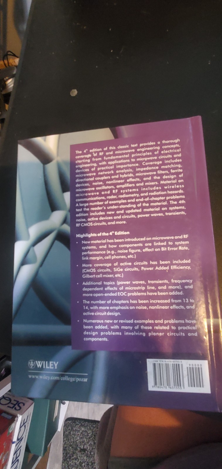 Microwave Engineering Hardcover By Pozar, David M Fourth Edition