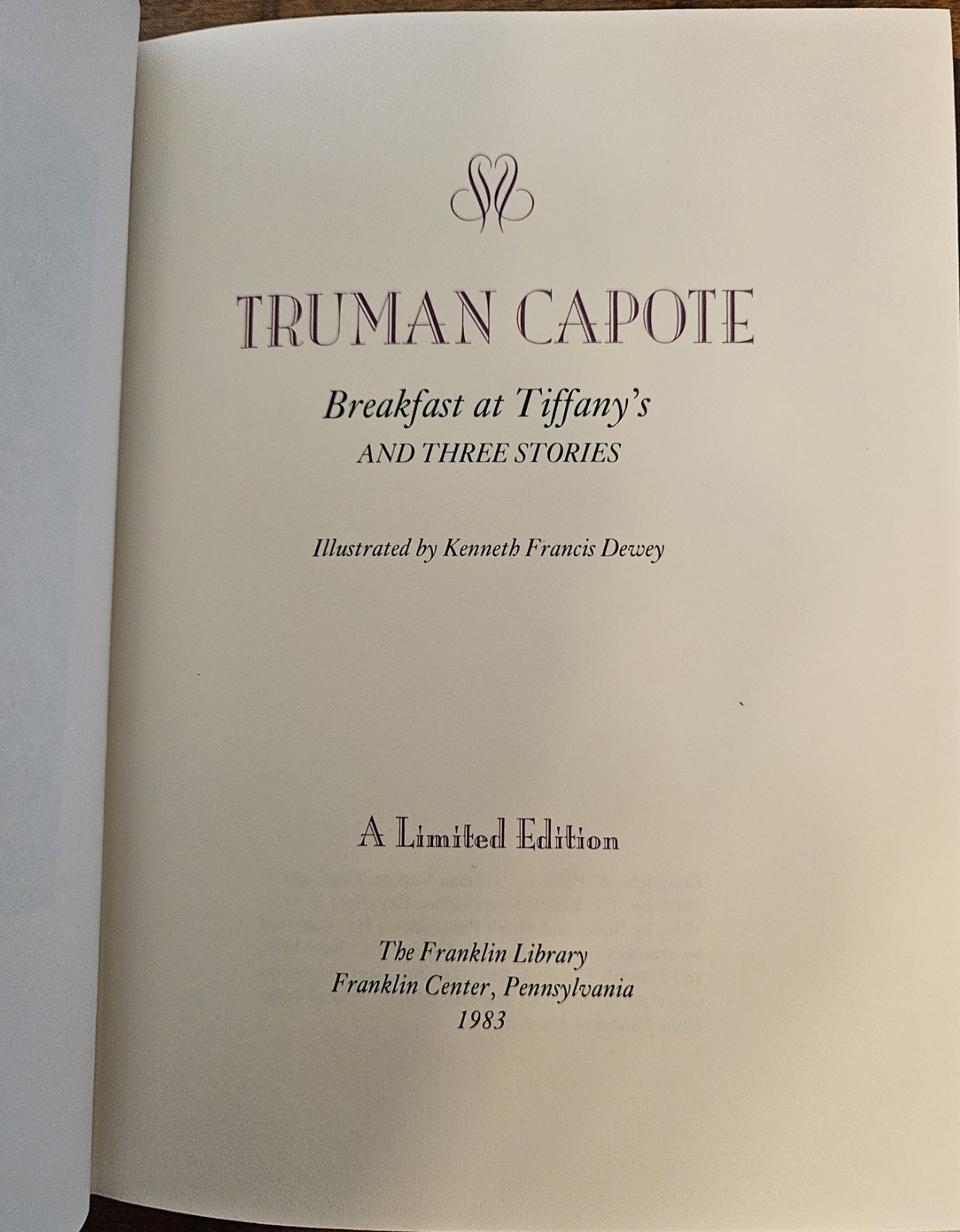 Easton Press – Franklin Truman Capote In Cold Blood & Breakfast at Tiffany’s
