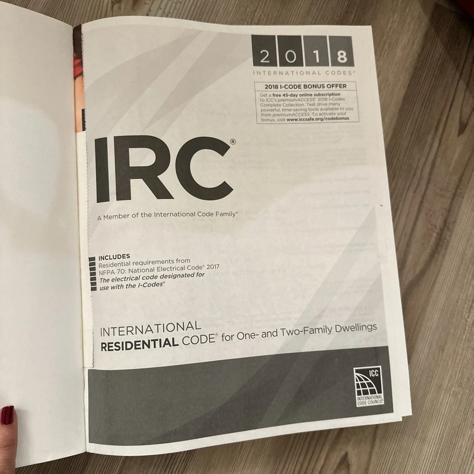 International Residential Code Paperback IRC 2018