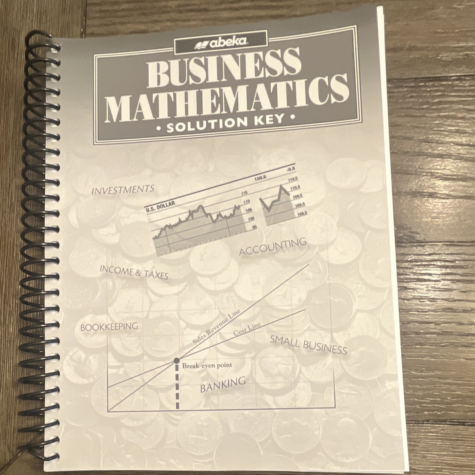 Abeka Business Mathematics Solution Key Textbook, English Ring/Wire Bound