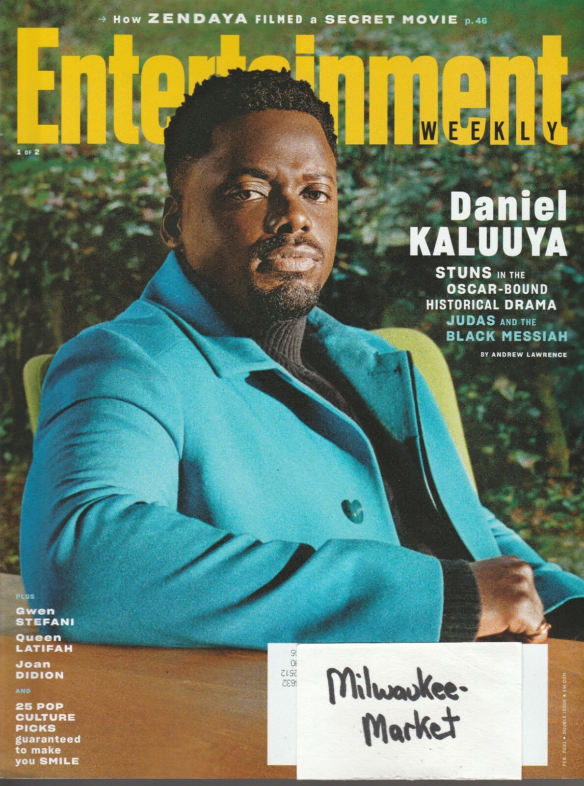 Entertainment Weekly February 2021 Daniel Kaluuya Zendaya Secret Movie 1 of 2