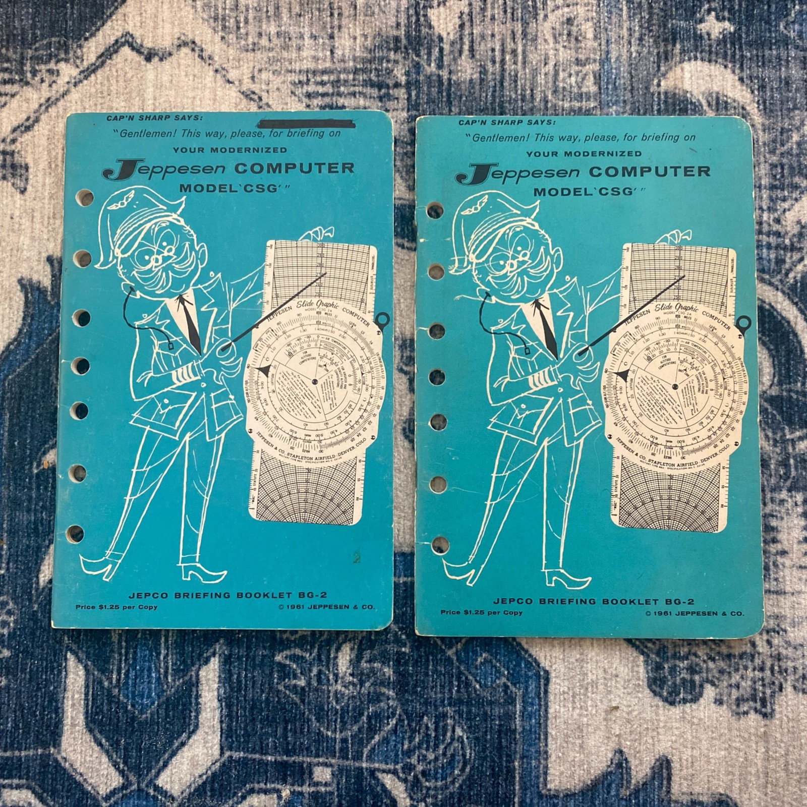 Jepco Briefing Booklet BG-2 1961 for Slide Graphic Computer Jeppesen Model CSG