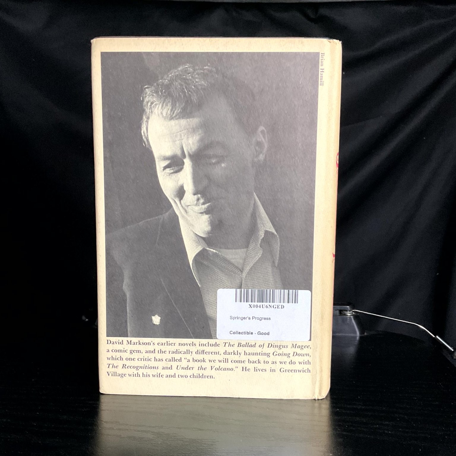 Springer’s Progress David Markson First Edition 1977 Novel