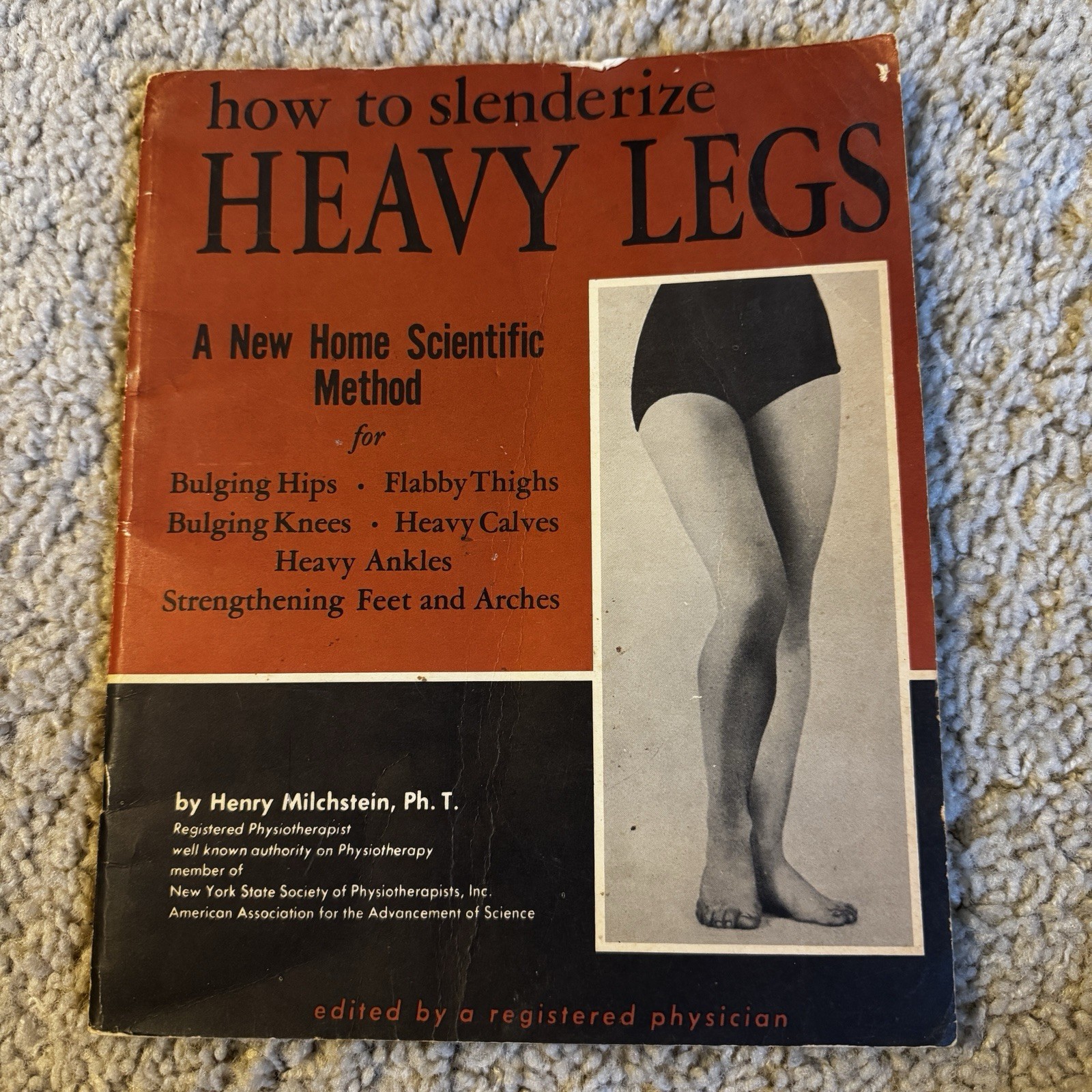 How to Slenderize Heavy Legs 1950s Atomic Age Ladies Workout Book Quack Medicine