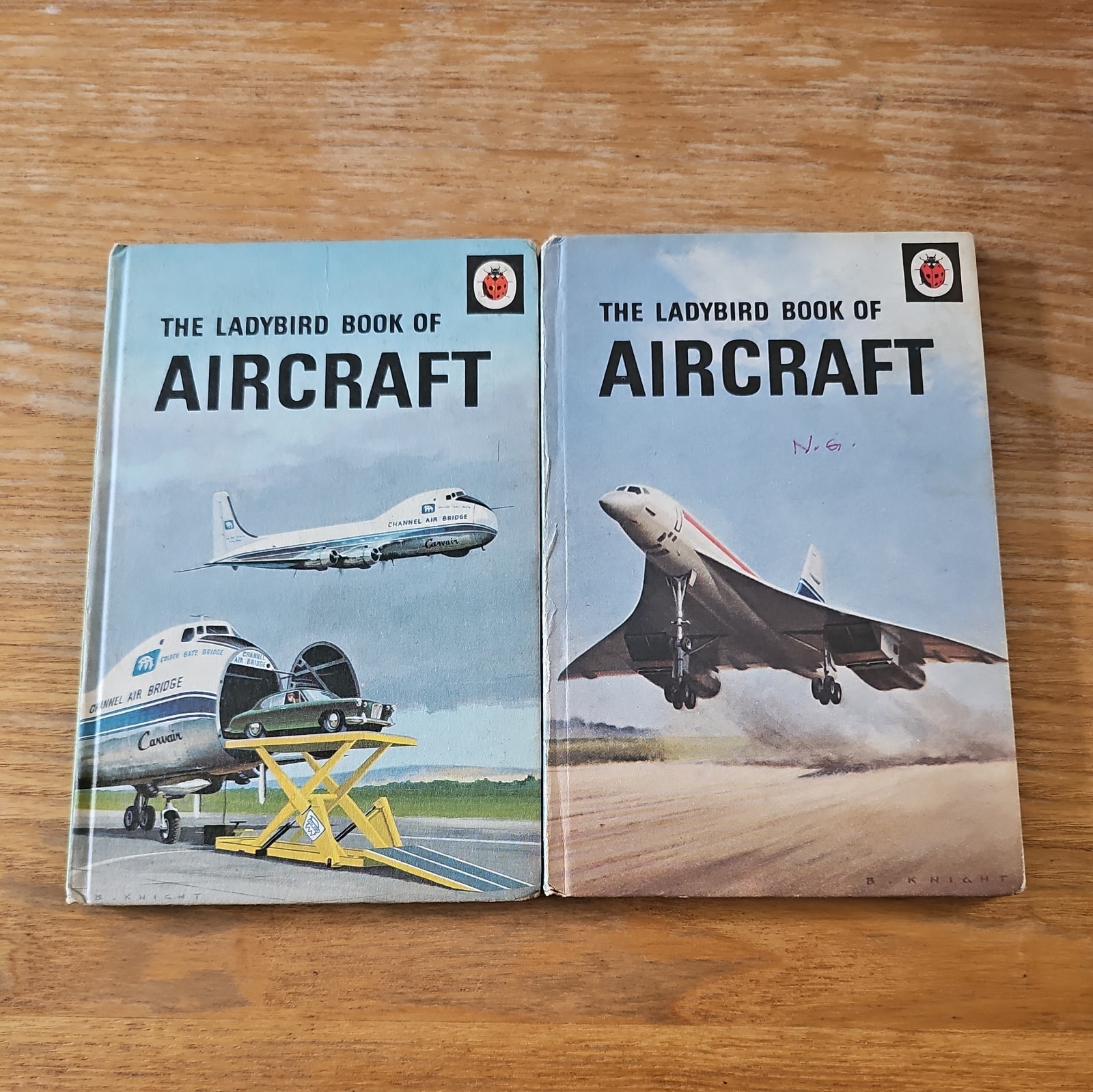 2 Ladybird books Series 584 Aircraft 15p 18p Net David Carey B Knight M8