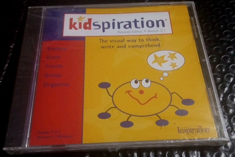 Kidspiration Write & Comprehend Explore Draw Create Organize Homeschool CD-ROM