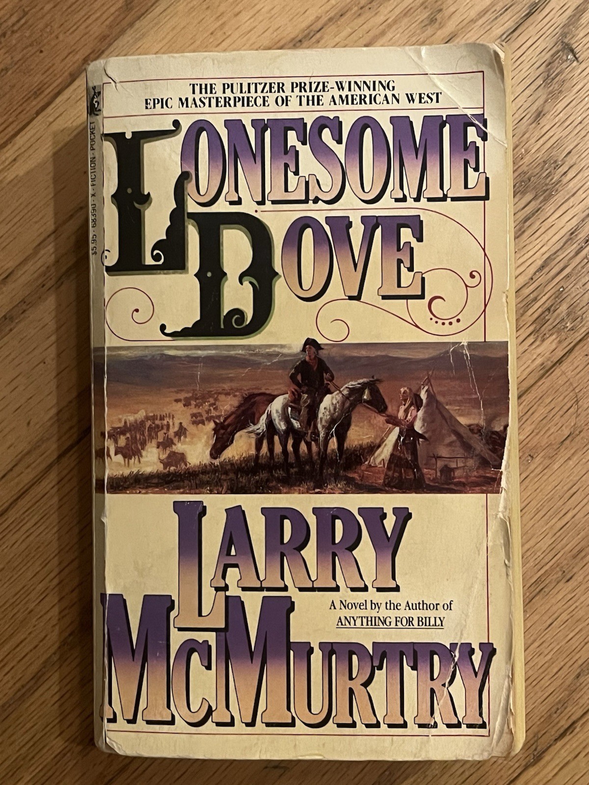 Lonesome Dove by Larry McMurtry 1986 1st First Pocket Books Printing Paperback