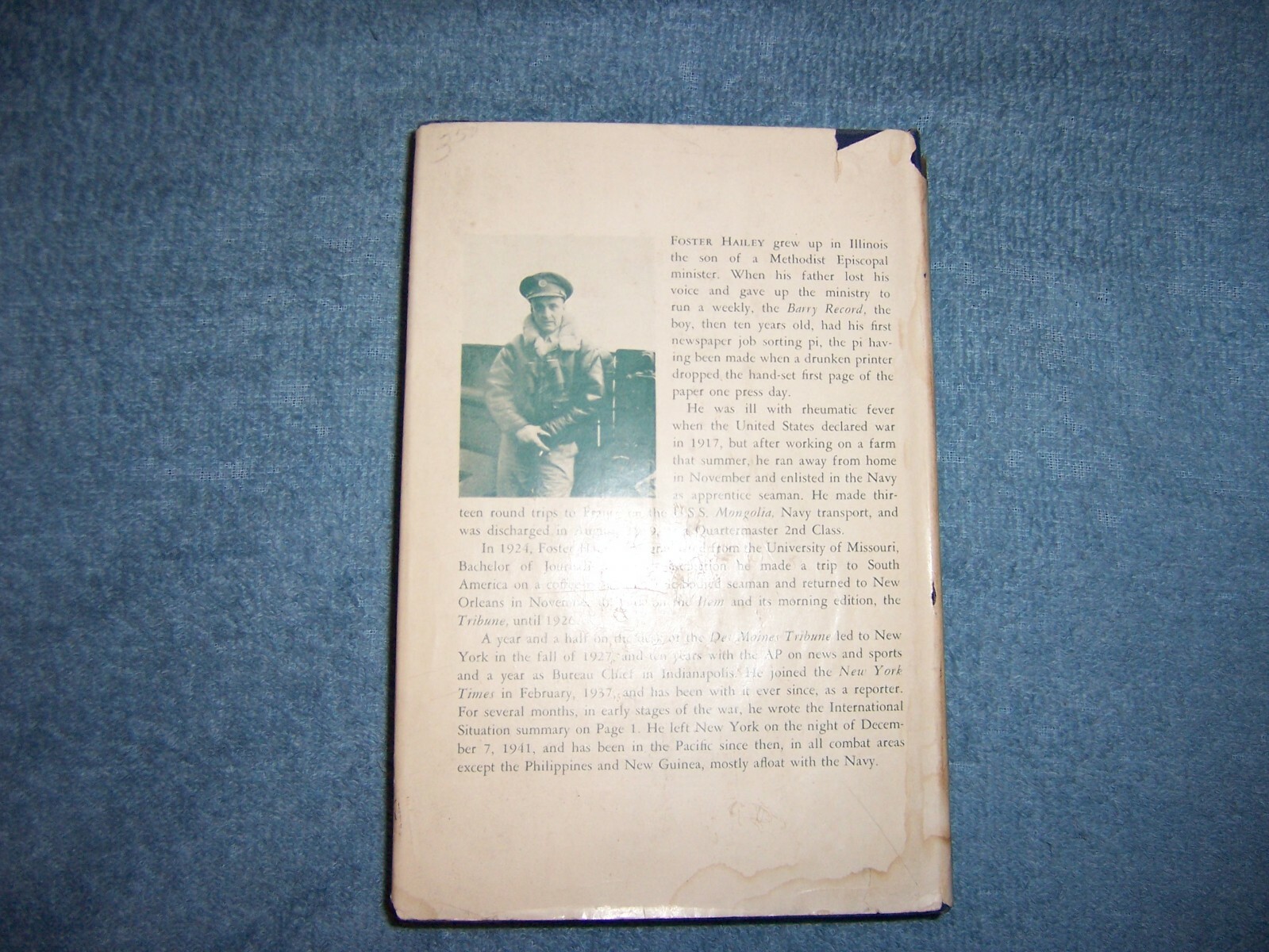 PACIFIC BATTLE LINE by Foster Hailey/1st Ed/HCDJ/Military/WWII 1939-45