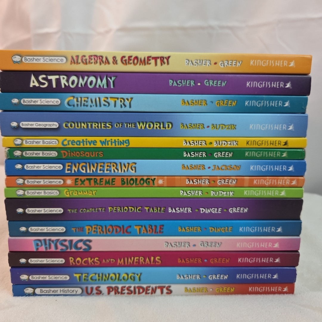 Lot of 15 Basher Science, History & Basics: by Simon Basher Paperback Posters VG
