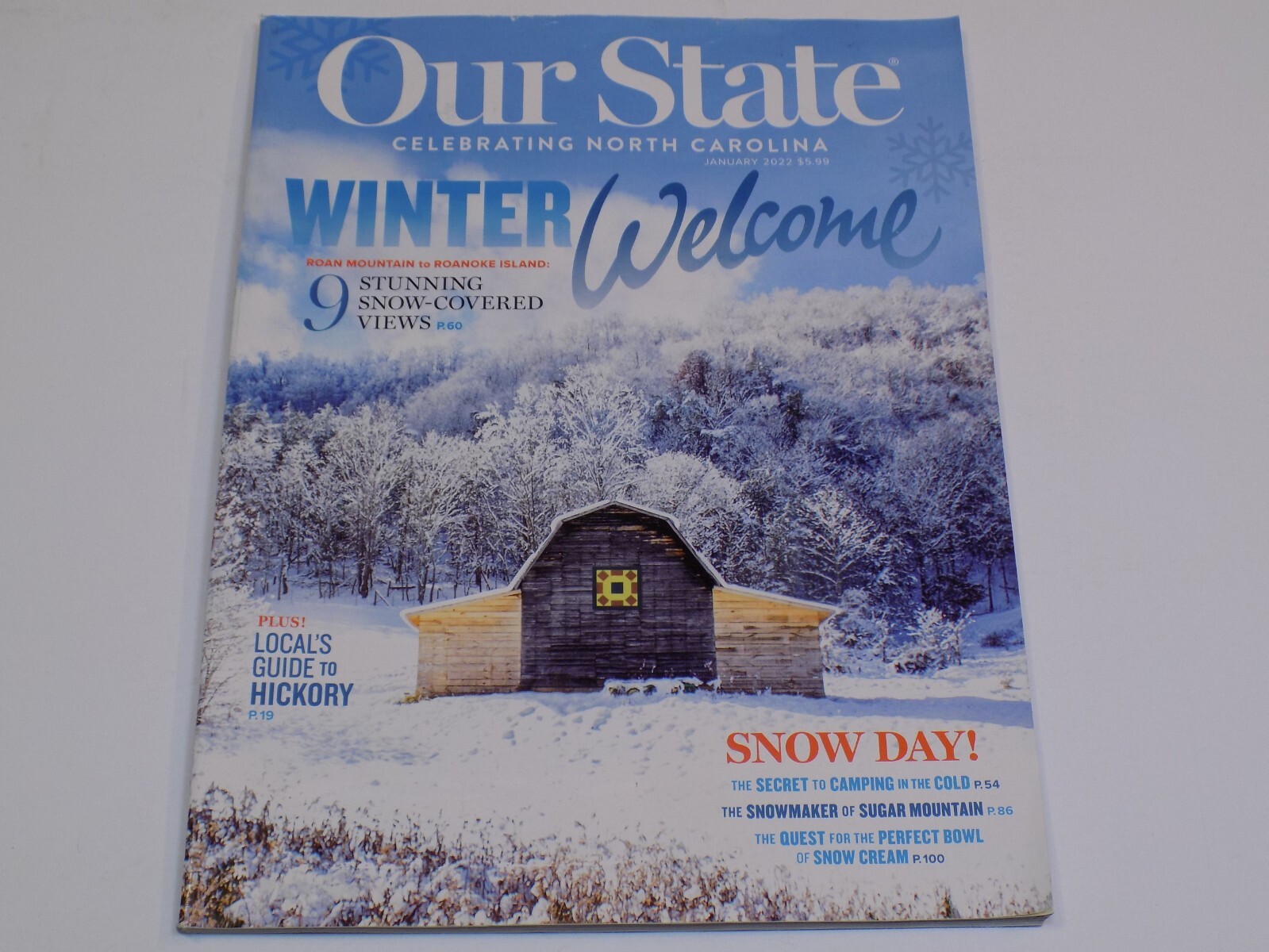 Our State Celebrating North Carolina Magazine Snow Cream January 2022 Hickory NC