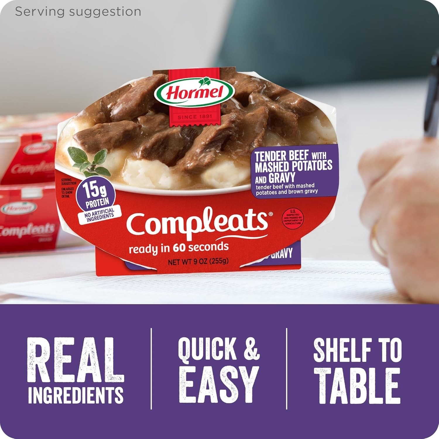Delectable Tender Beef & Mashed Potatoes Microwave Tray, 9 oz – Family Favorite