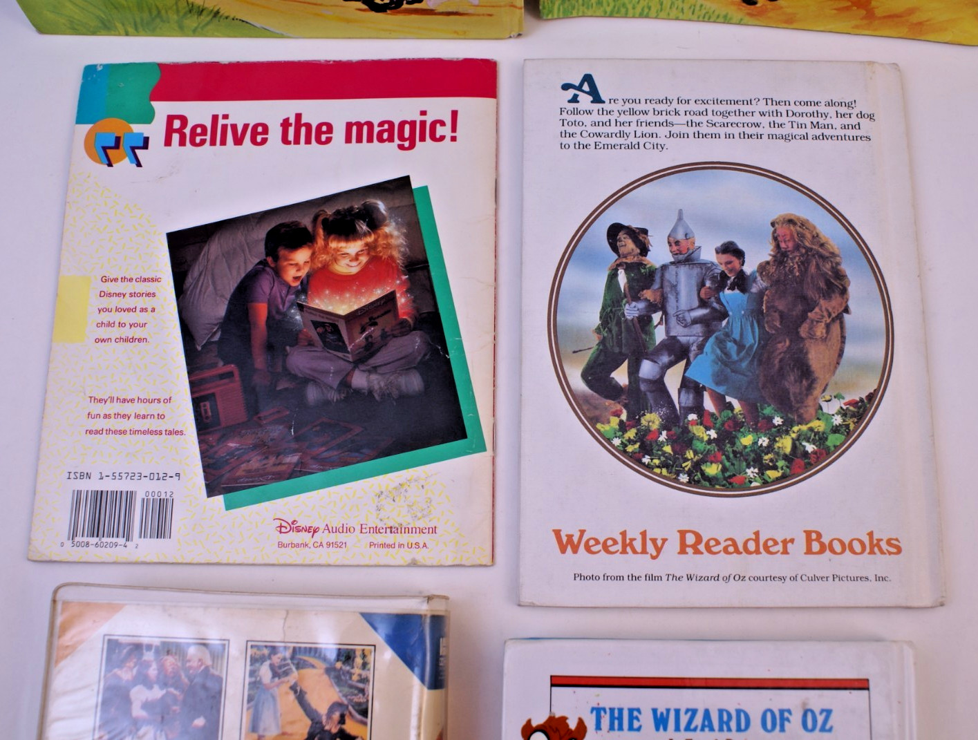 5 WIZARD OF OZ BOOKS & VHS – VINTAGE ORIGINALS