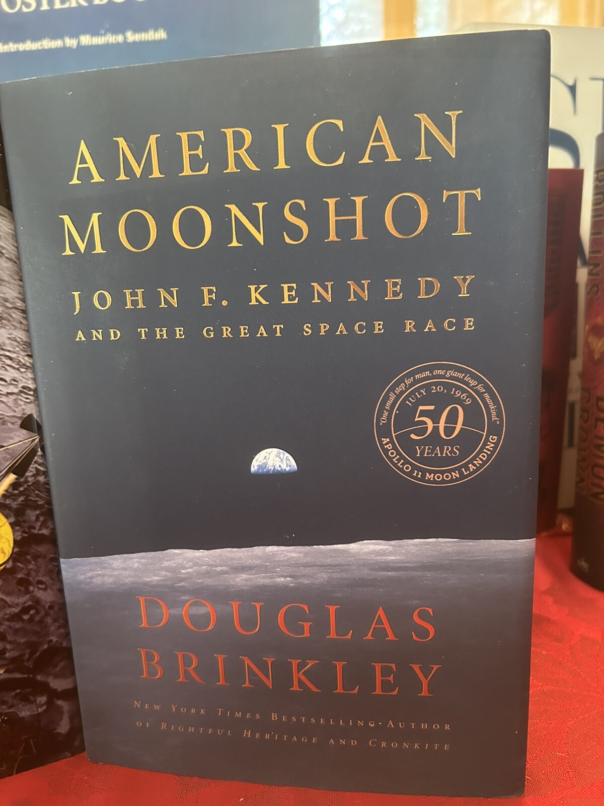 MASSIVE Moonshot : PRES Kennedy Great Space Race Brinkley LOT 2 BACK MOON SIGNED
