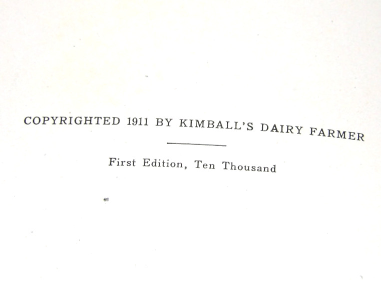 1911 VAN PELT’S COW DEMONSTRATION BOOK! 1st EDITION! ILLUSTRATED! 5 ESSENTIALS!