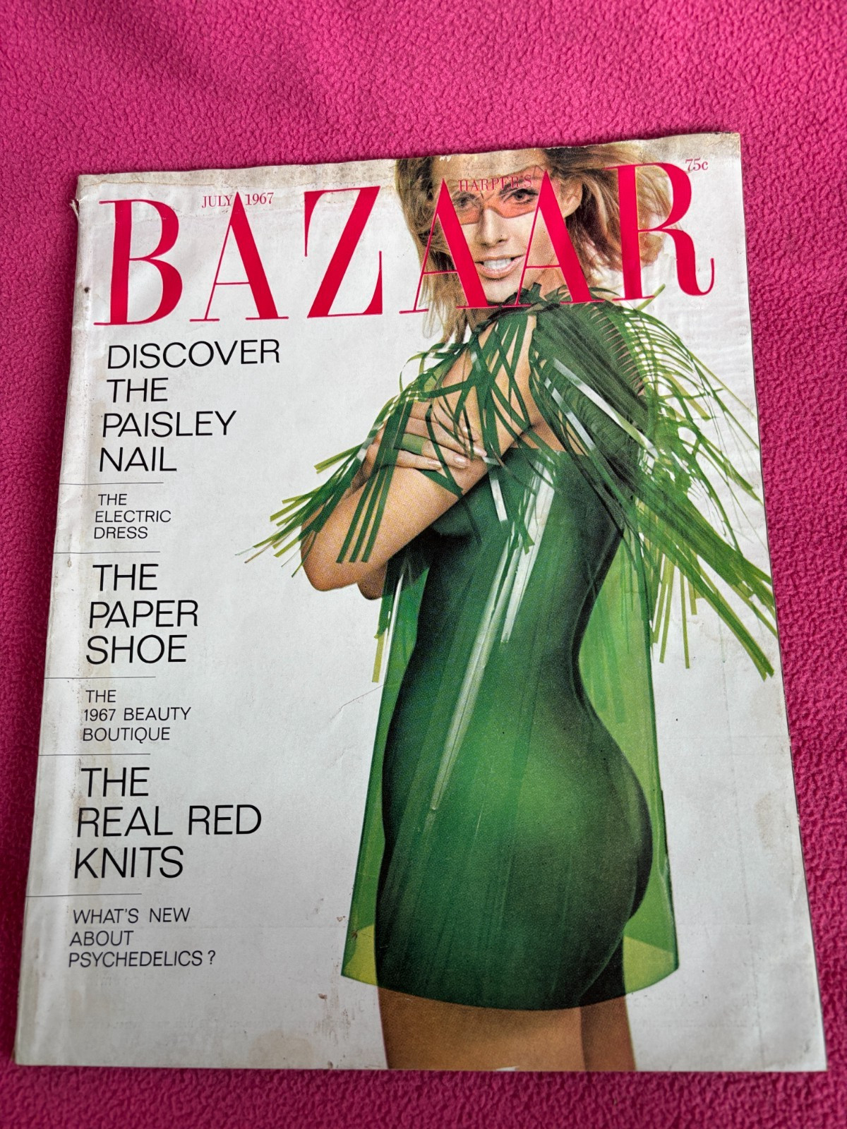 WOMEN FASHION magazine HARPER’S BAZAAR drugs 1967 psychedelics SEE THROUGH DRESS