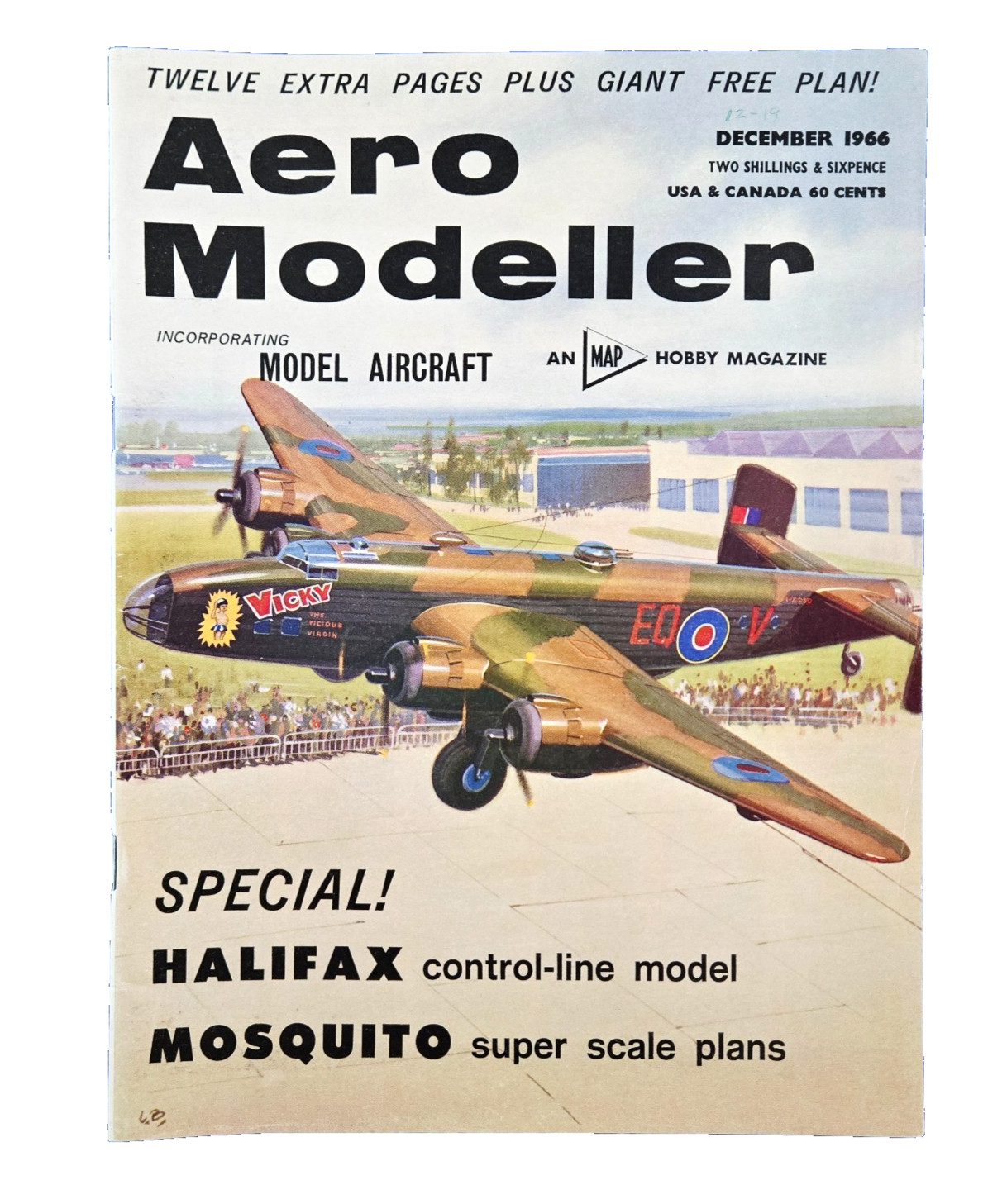 1966 DECEMBER – AERO MODELLER VINTAGE AIRCRAFT HOBBY MAGAZINE BRITISH BOMBERS