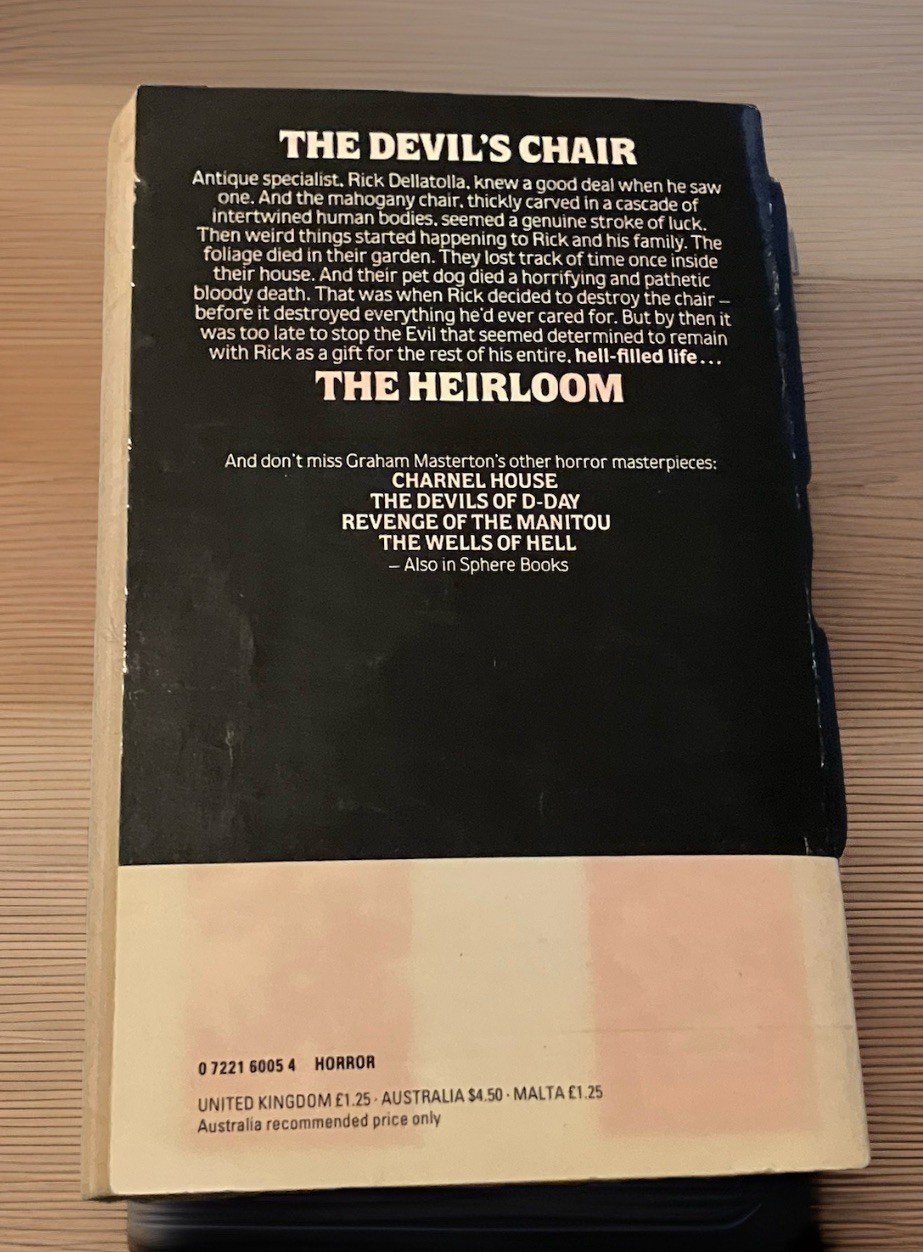 The Heirloom Graham Masterton Paperback Vintage Classic Horror Sphere 1981