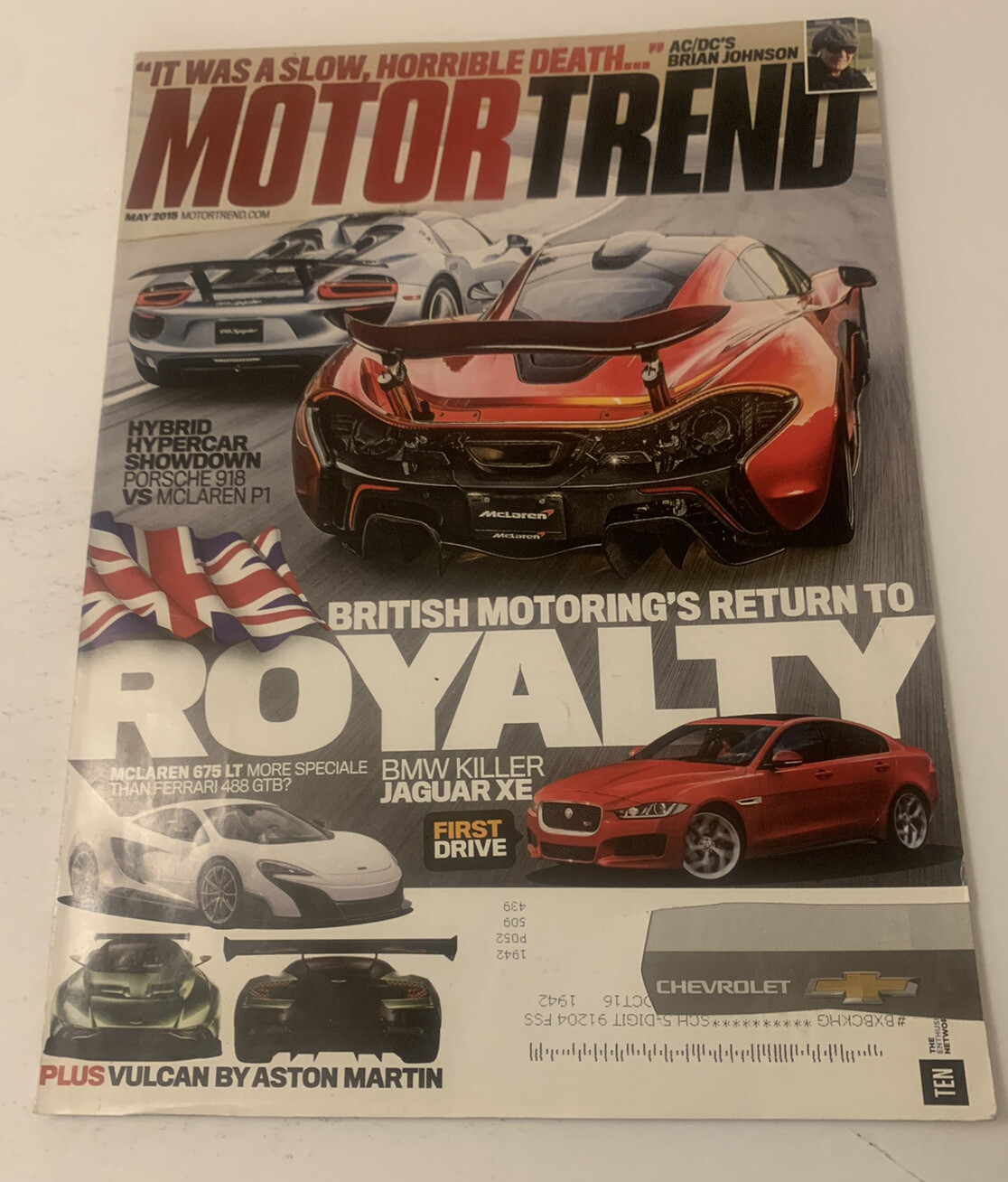 MotorTrend Magazine May 2015 Ripped Cover 118 Pages Aston McLaren Vision Board