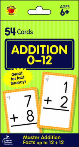 Addition 0 to 12 (Brighter Child Flash Cards) – Cards By Brighter Child – GOOD