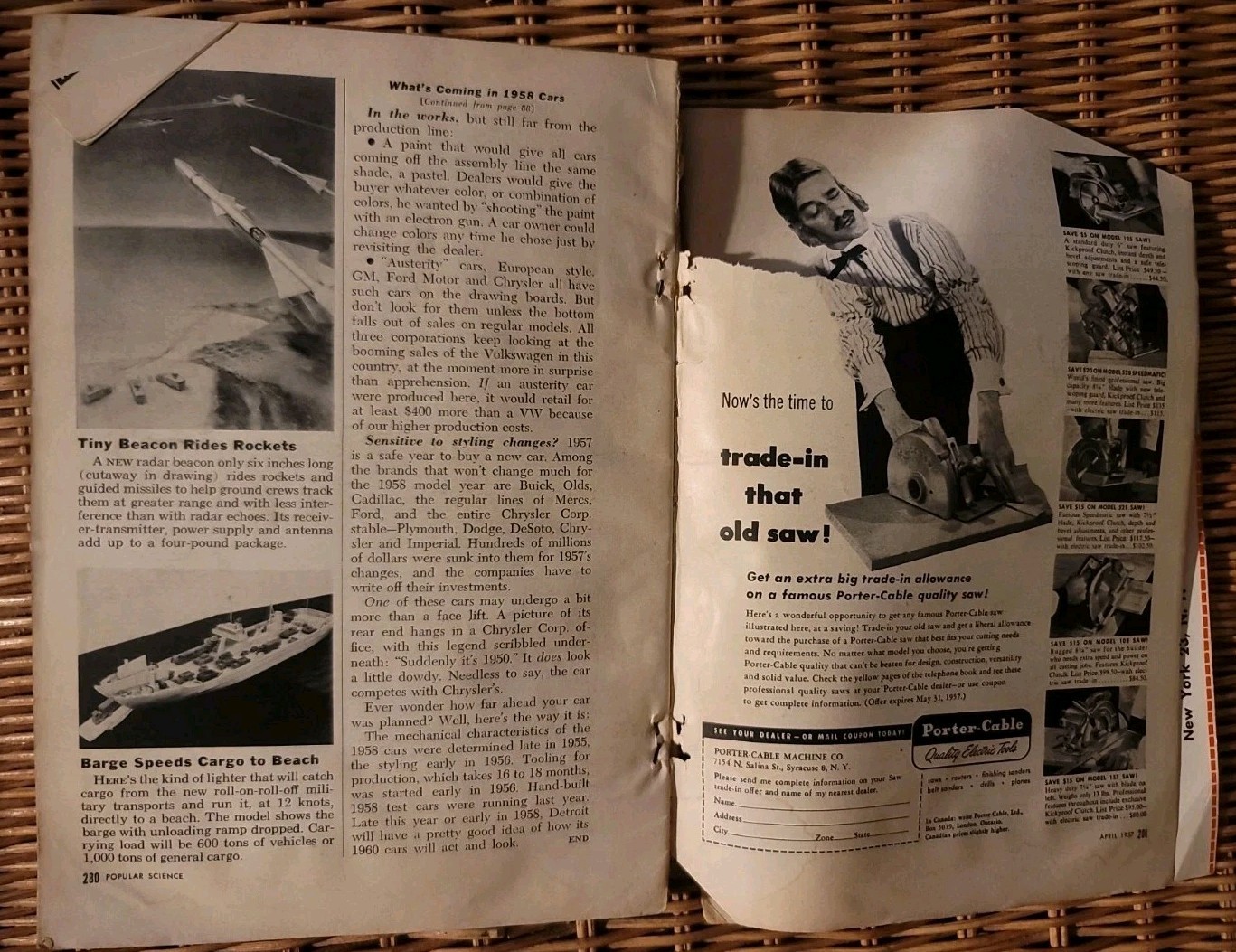 Popular Science Magazine February, April, & May 1957 Volume 170 Issues 2,4, & 5