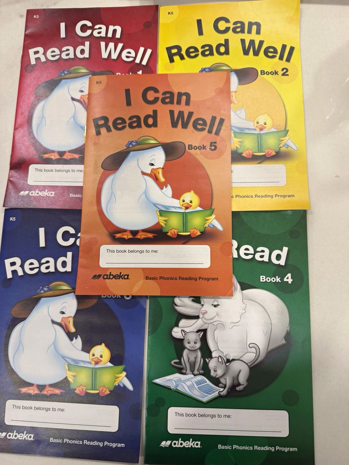 Abeka Basic Phonics Reading Program I Can Read Well Books 1-5 PB Ages 4-8