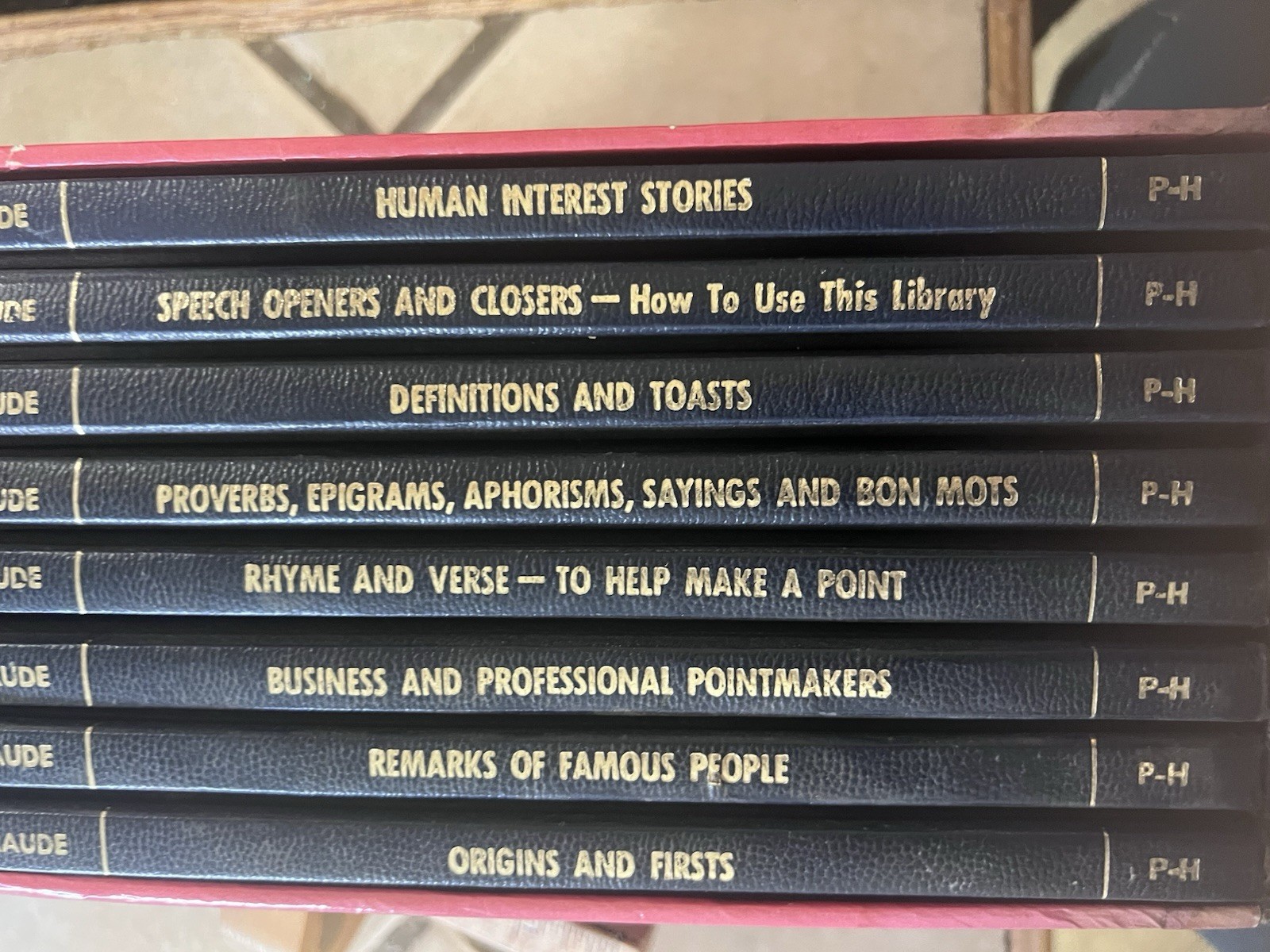 Jacob M. Braude’s Complete Speaker’s and Toastmaster’s Library (8 Volume Set)