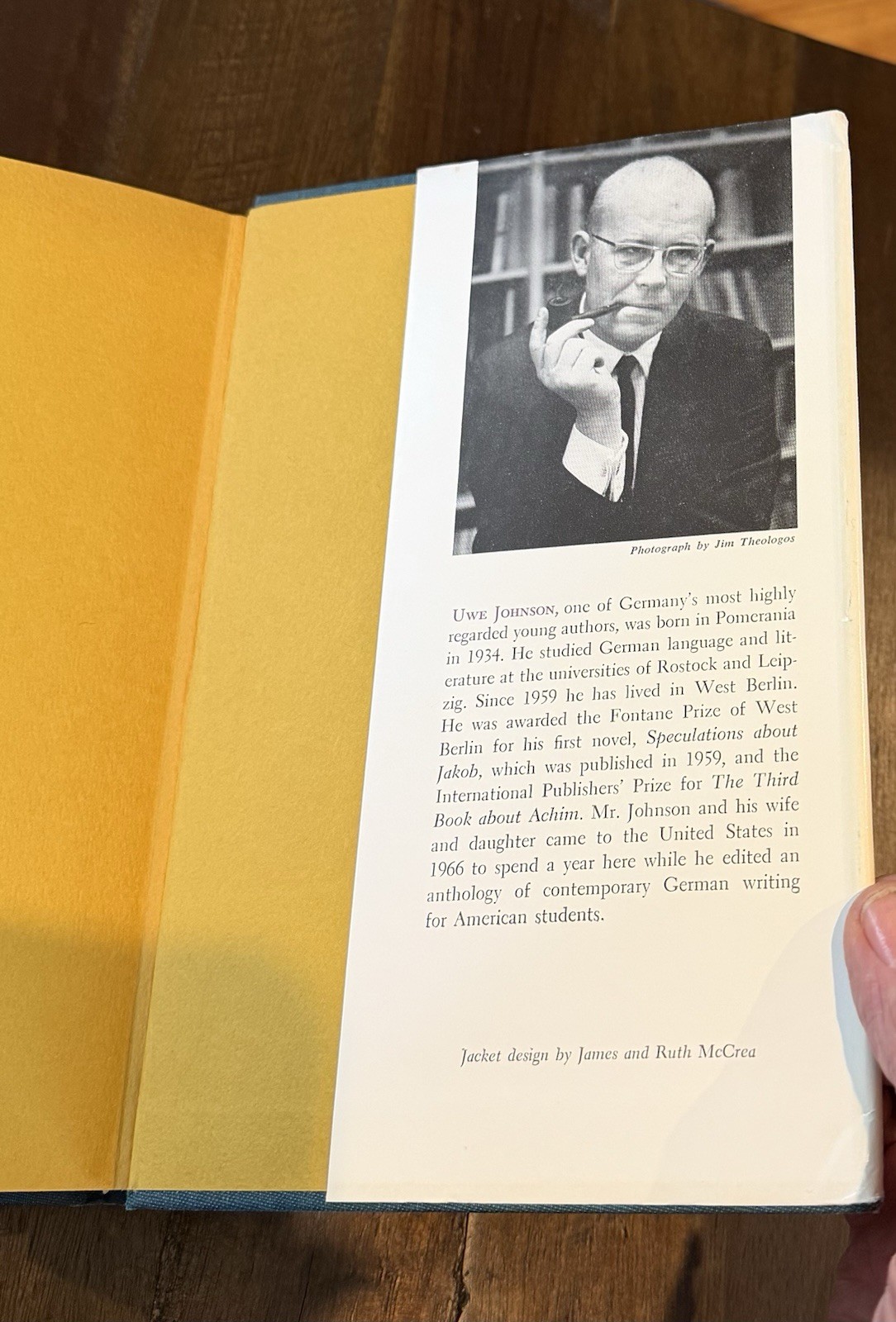 The Third Book about Achim / Uwe Johnson / 1st Ed. / HCDJ / 1967