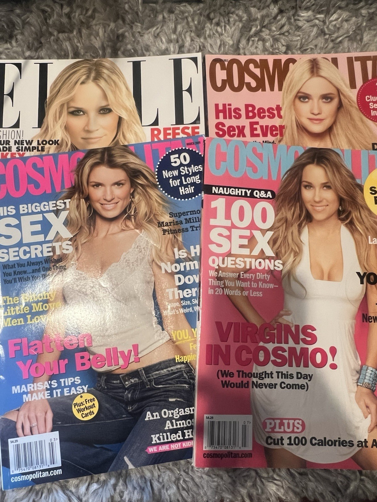 Cosmopolitan and Elle Magazine Lot 2009 And 2012 Dakota Fanning Reece Jessica LC