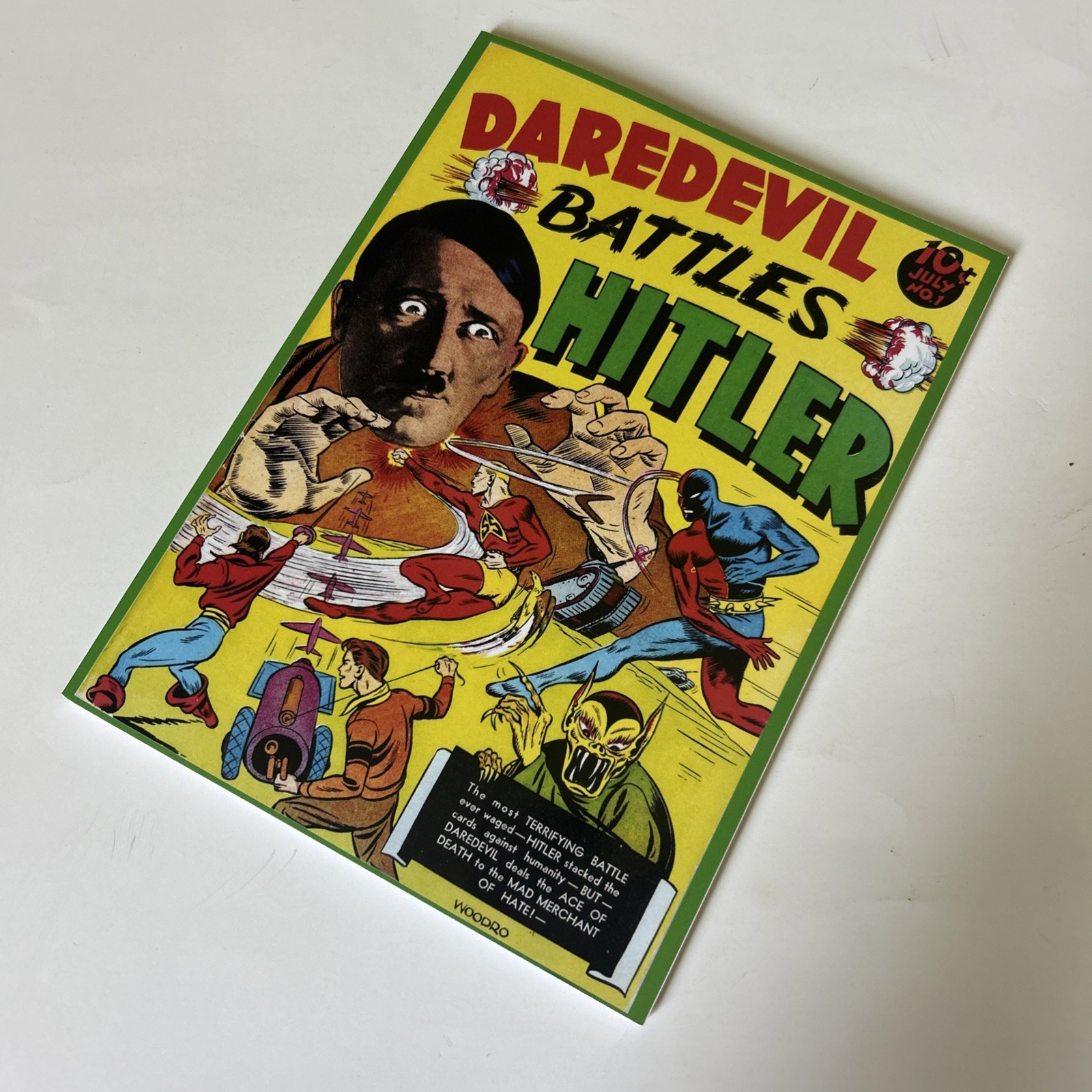 Marvel Daredevil Battles Hitler Comic reprint-Ace of Death-Mad Merchant of Hate
