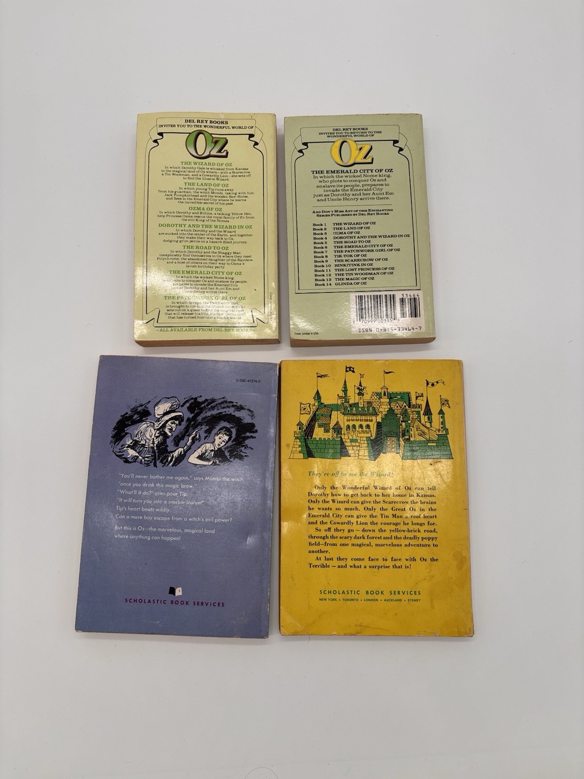 Wizard Of Oz Chapter Books Set Of 4 Vintage 1970s Paperback Books Scholastic