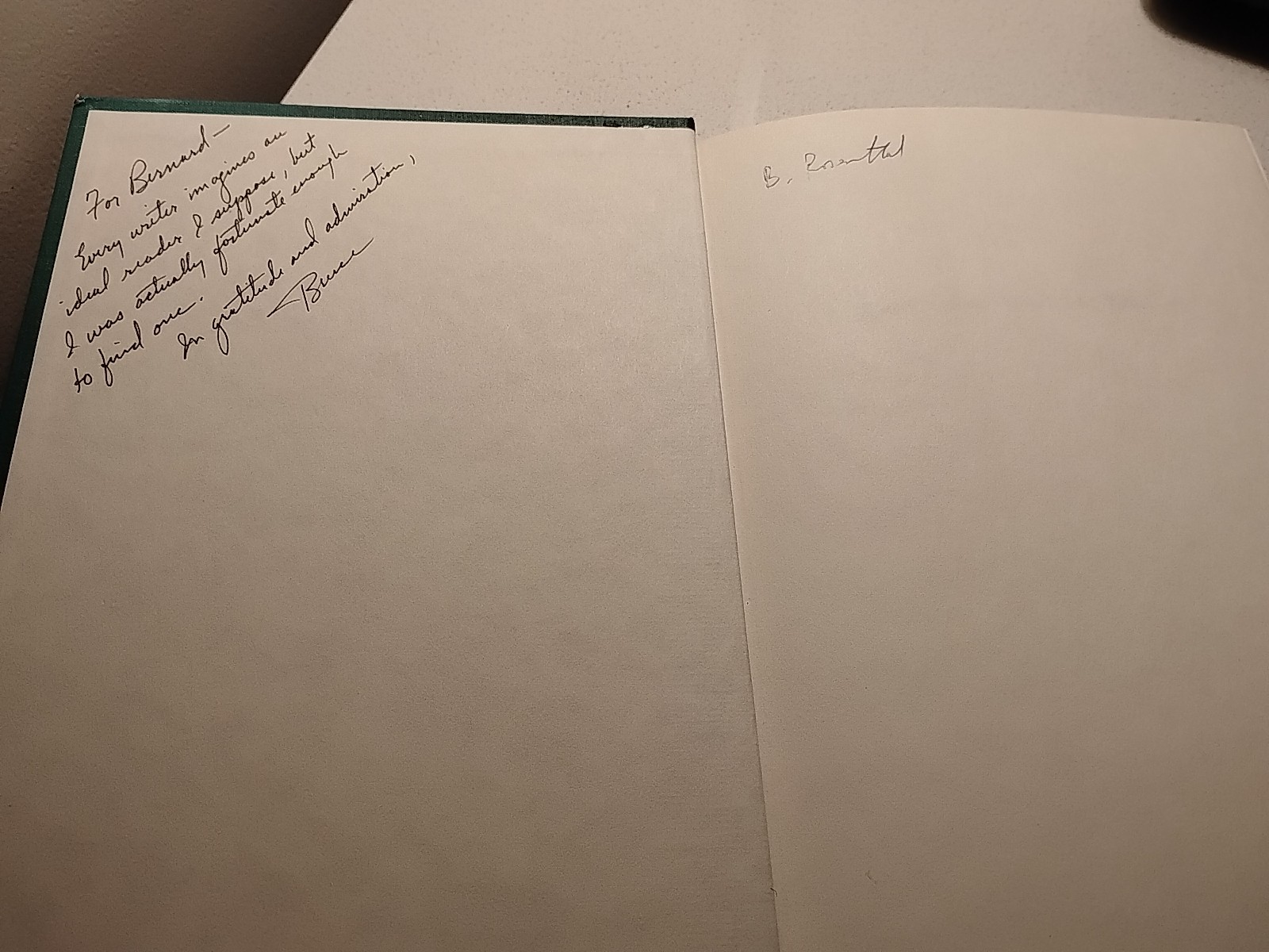 Signed Bruce Grenberg To Bernard Rosenthal, Some Other World to Find MELVILLE HC