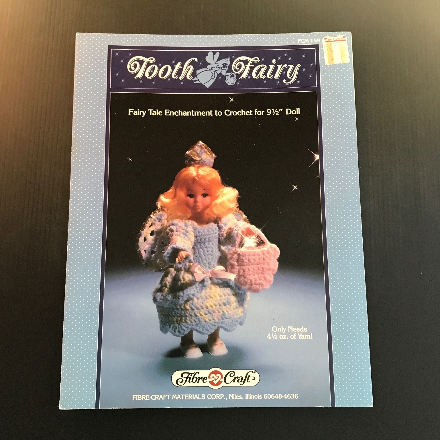 Tooth Fairy Crochet Pattern 9.5″ Doll Leta Anne Nation 1988 Fibre-Craft FCM 159