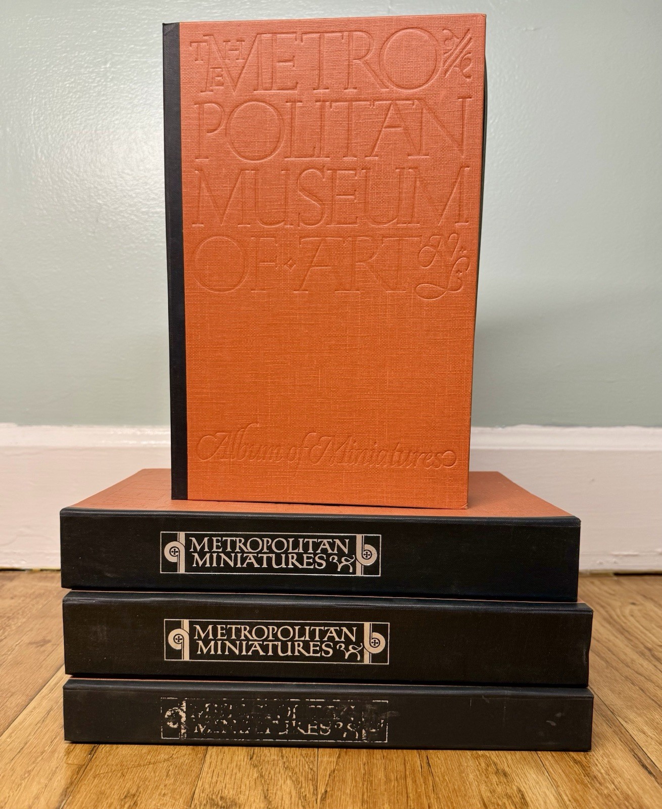 Vintage 1950-53 Metropolitan Museum Art Miniature Stamp Albums COMPLETE Lot 4